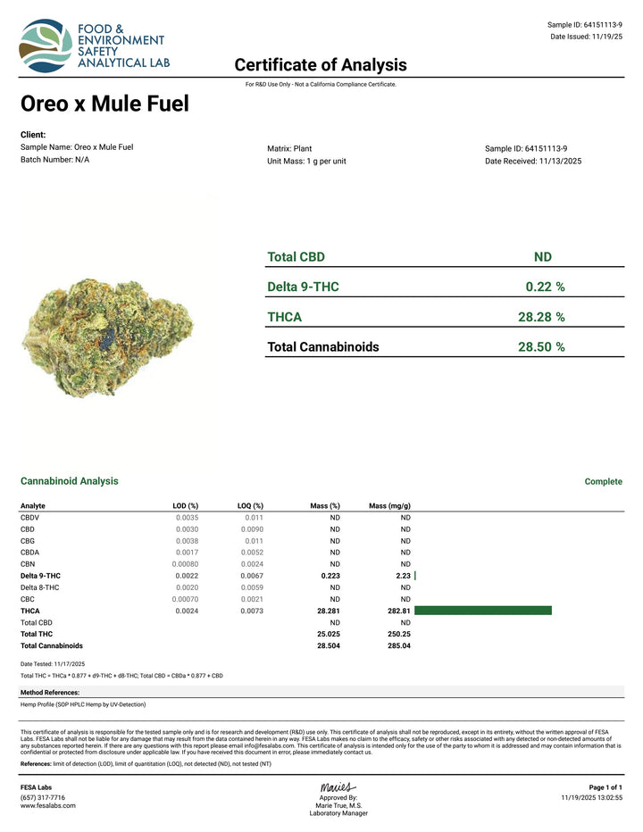 Indoor Oreoz x Mule Fuel