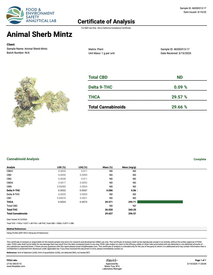 Indoor Animal Sherb Mintz