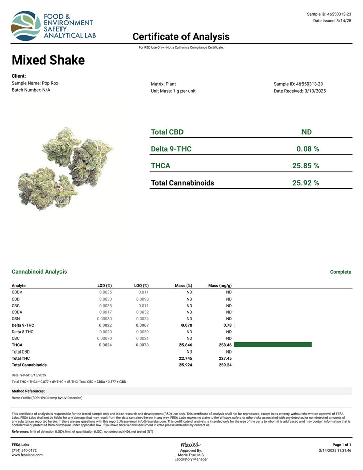 Indoor Mixed Shake